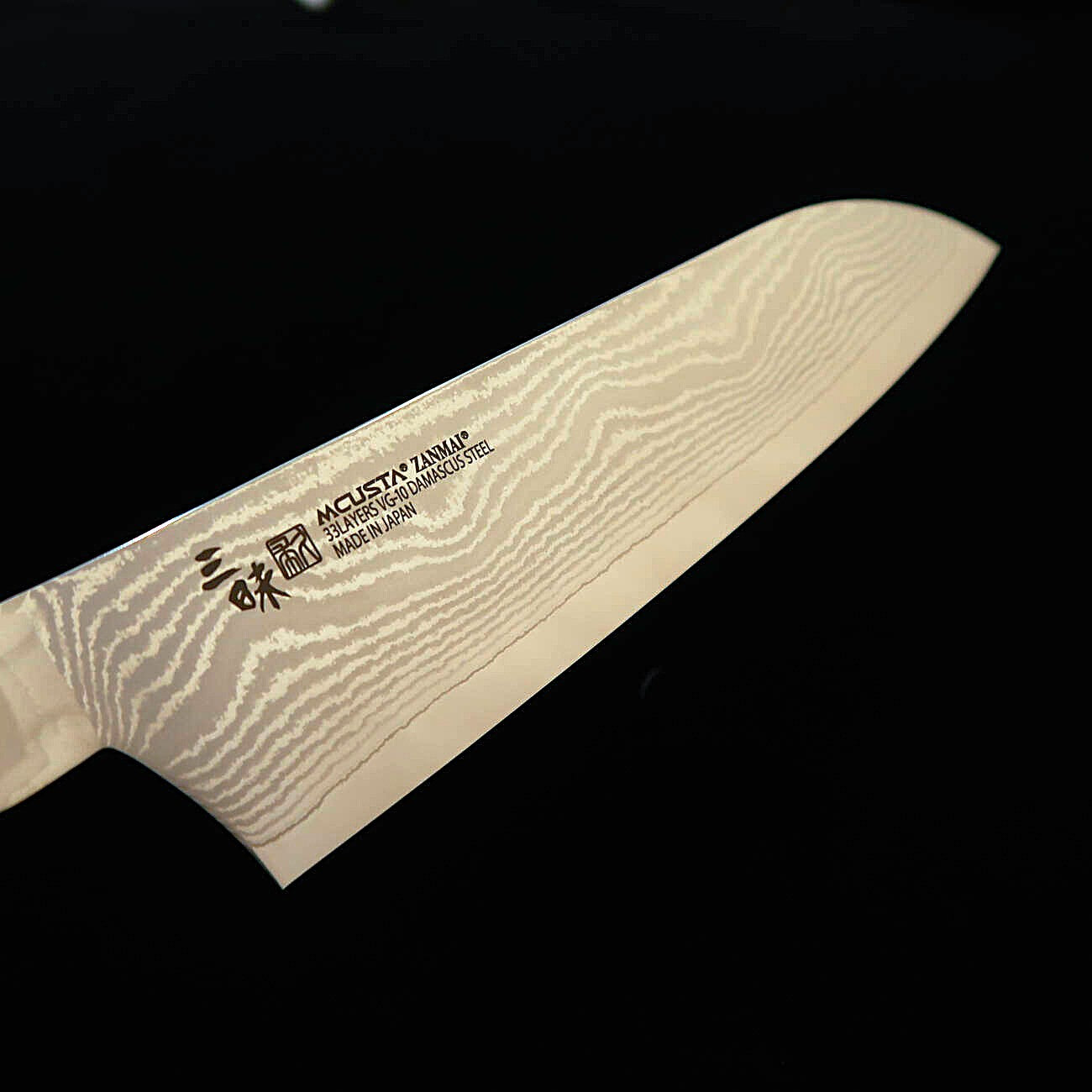 【新定番】三昧MCUSTA ZANMAI クラシック3ダマスカス　三徳  アイアンウッド　(180mm)