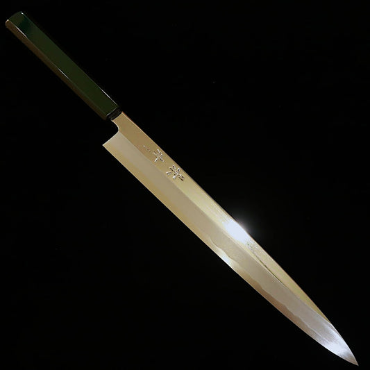 KAGEKIYO Shirogami No.1 Laque verte Yanagiba (270/300 mm)