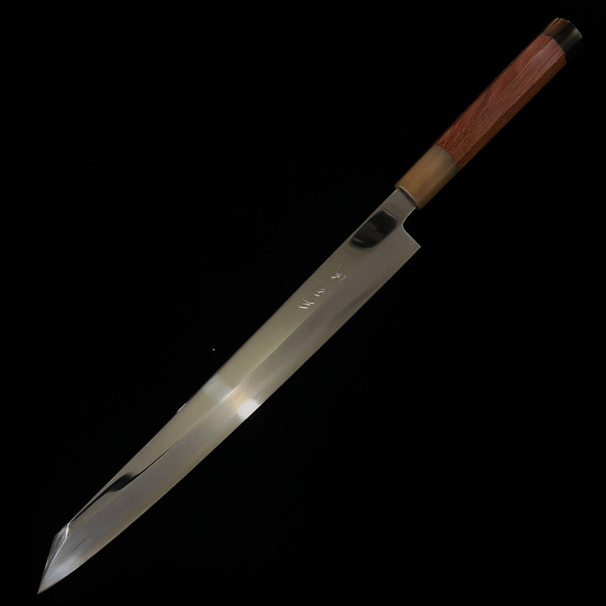 MIURA Kiritsuke Yanagiba Obidama for Left Handed Ginsan Mirror Finish Brazilian Karin Handle (300mm)