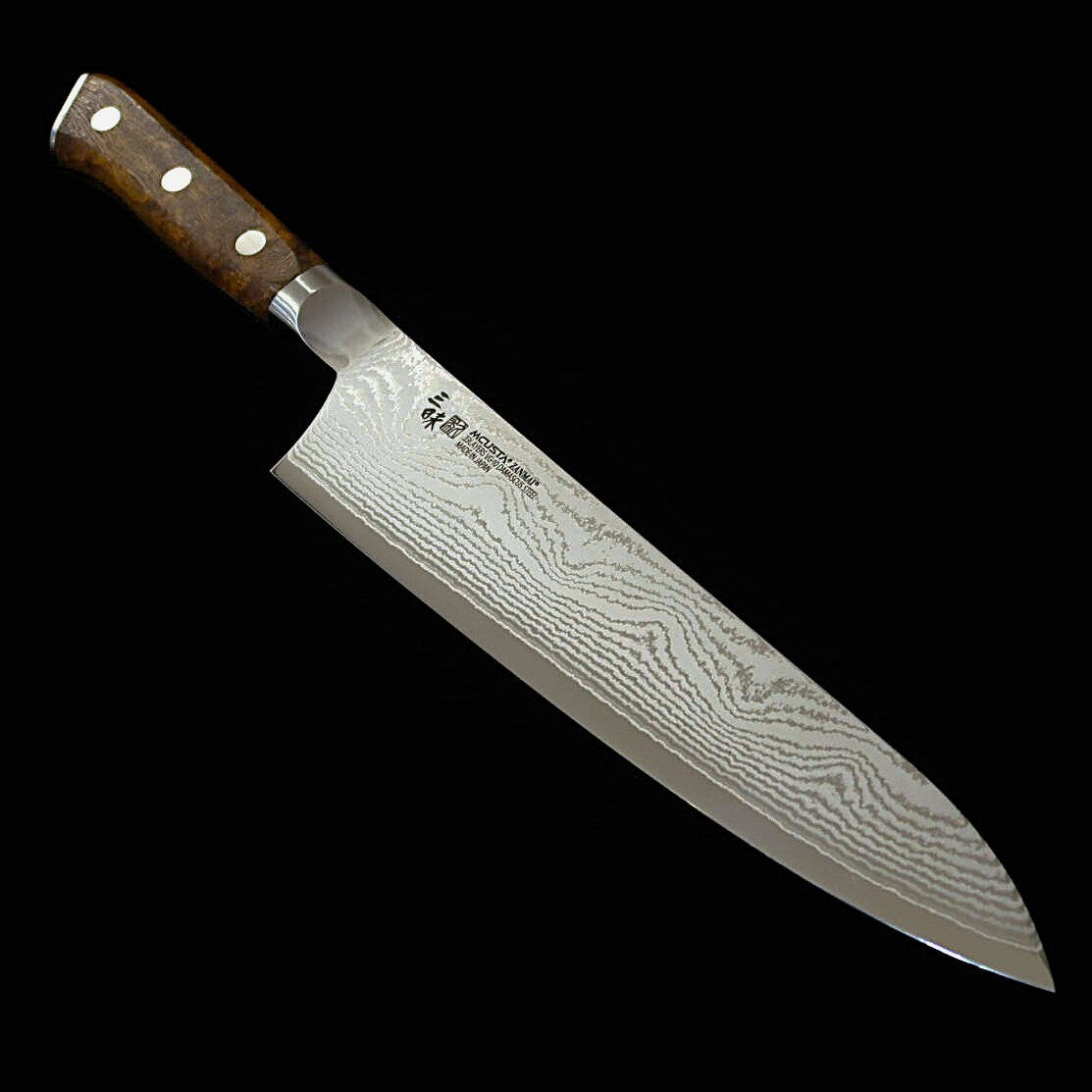 Nouveau standard] Couteau de chef (Gyuto) ZANMAI Classic 3 Damas en bois de fer (Ironwood) par MCUSTA (180/210/240 mm)

