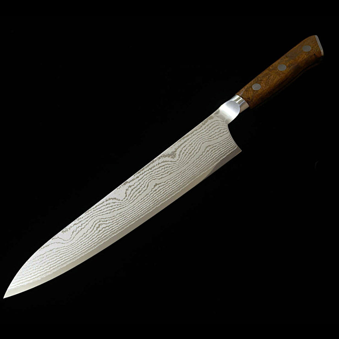 [Novo padrão] MCUSTA ZANMAI Classic III Damascus gyuto cabo de ironwood (180/210/240 mm)