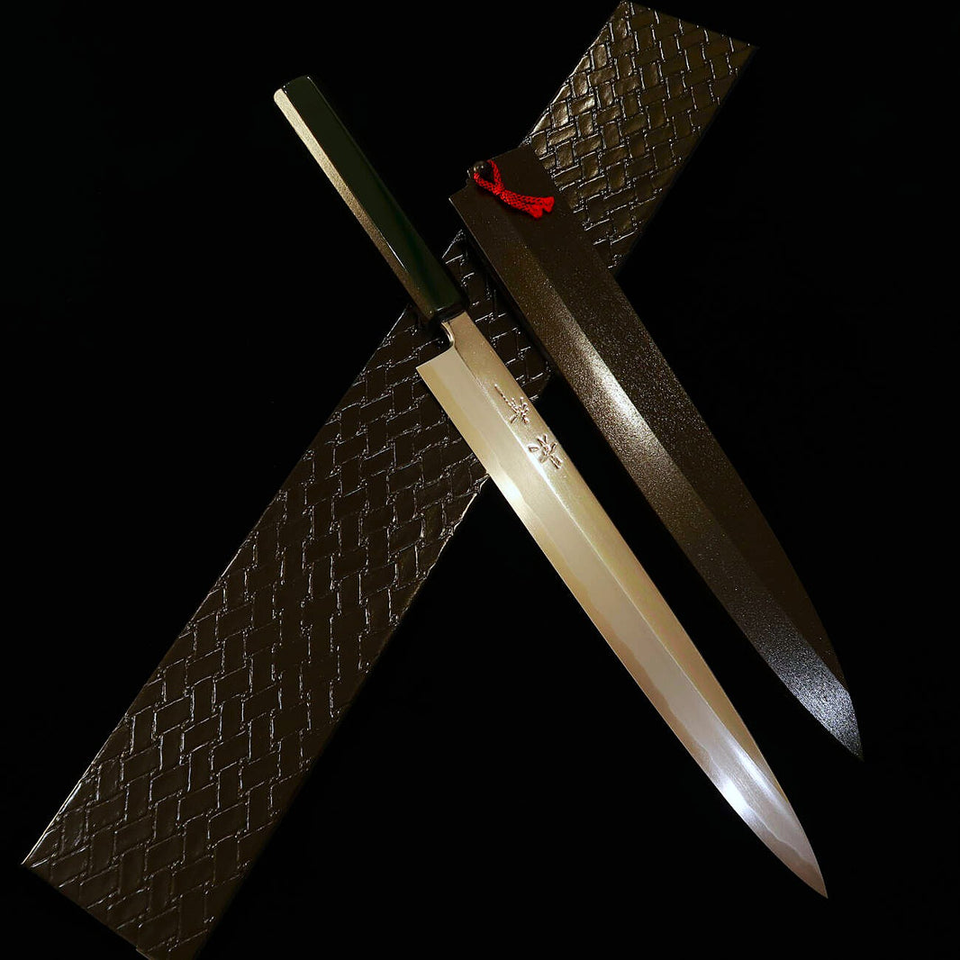 景清 KAGEKIYO 白紙一号 漆緑呂 柳刃 (270/300mm)