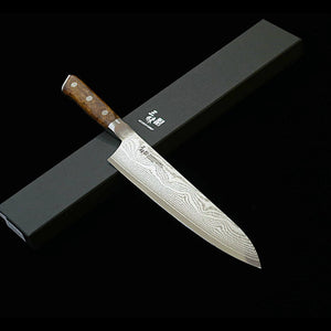 [Novo padrão] MCUSTA ZANMAI Classic III Damascus gyuto cabo de ironwood (180/210/240 mm)