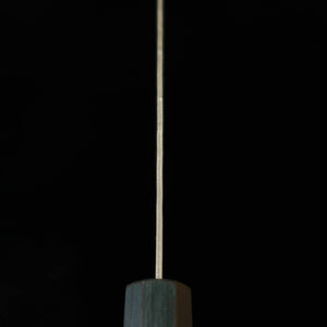 三浦MIURA 三徳 スウェーデン鋼　梨地　ダマスカス　藍八角柄（165mm）