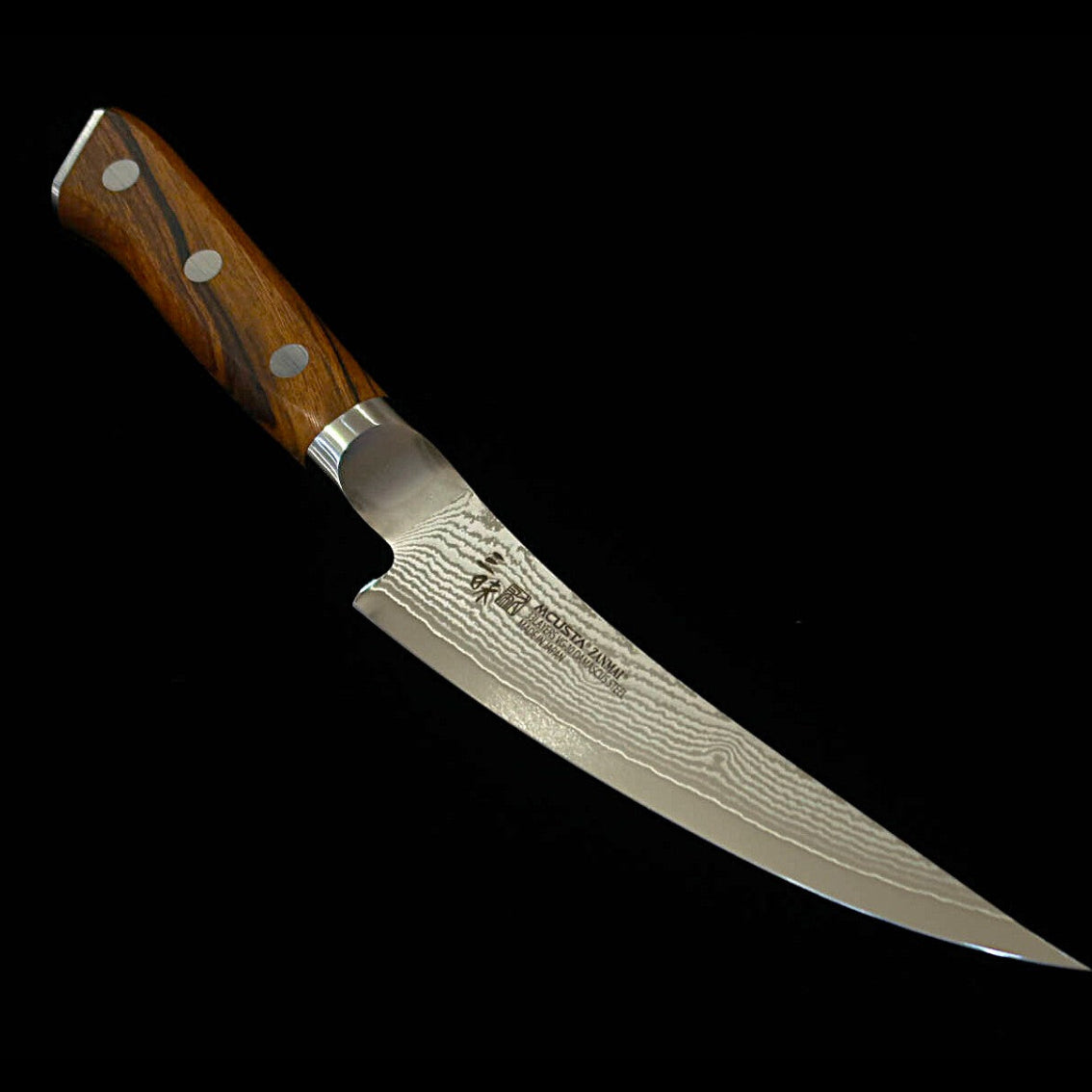 [Nouvel incontournable] Zanmai (Mcusta) Classic Pro Damascus – Couteau à désosser – Ironwood (165 mm)