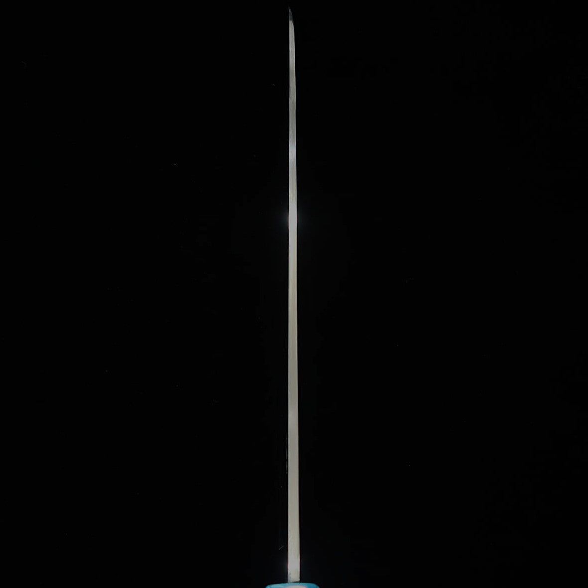 MIURA Obidama Yanagiba VG10, acabamento espelhado, cabo turquesa (270/300 mm)