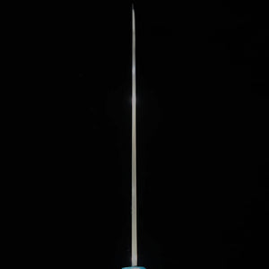 MIURA Obidama Yanagiba VG10, acabamento espelhado, cabo turquesa (270/300 mm)