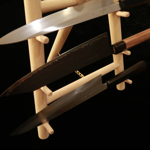 Estante para cuchillos, para 4 piezas, de madera de magnolia, tipo desmontable