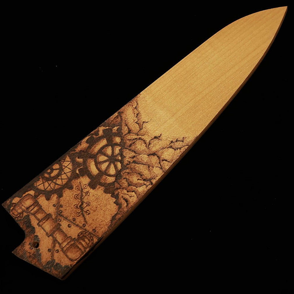 SUISIN Gyuto with INOX and Paulownia Sheath - Karakuri - (240mm)
