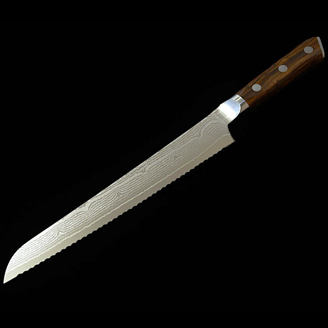 [Nouvel incontournable] Zanmai (Mcusta) Classic Pro Damascus – Couteau à pain – Ironwood (230 mm)