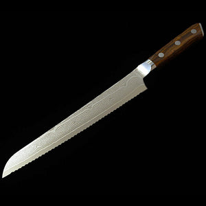 【Nuevo estándar】 Zanmai MCUSTA ZANMAI Classic 3 Damasco, cuchillo panero, mango de ironwood (230 mm)