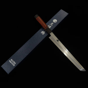 Sakimaru Yanagiba MIURA Obidama Inox VG10 polida Cabo de bubinga (270mm)