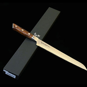 【Nuevo estándar】 Zanmai MCUSTA ZANMAI Classic 3 Damasco, cuchillo panero, mango de ironwood (230 mm)