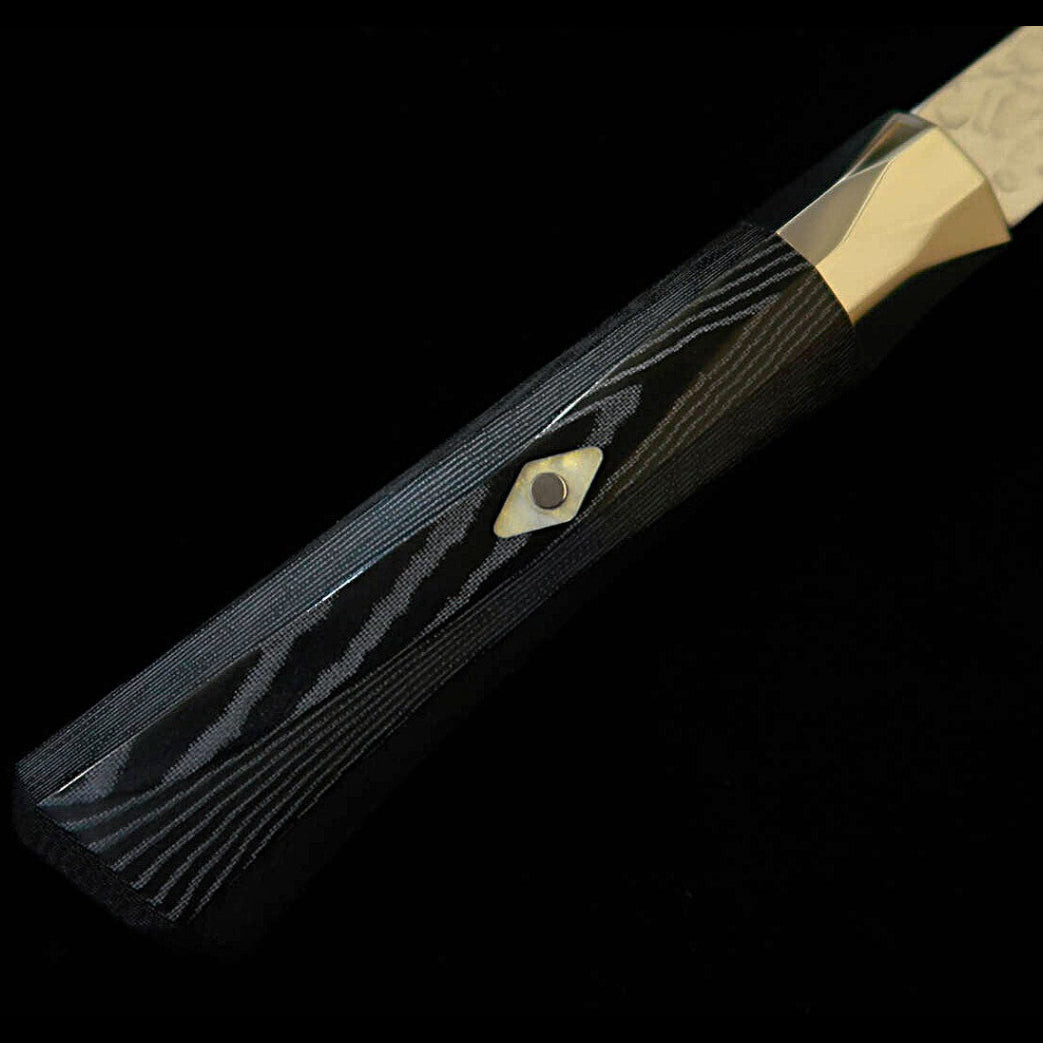 [Nouveau standard] Couteau d'office (Petty) ZANMAI Supreme 3 Tsuchime (martelé) noir par MCUSTA (90/110/150 mm)