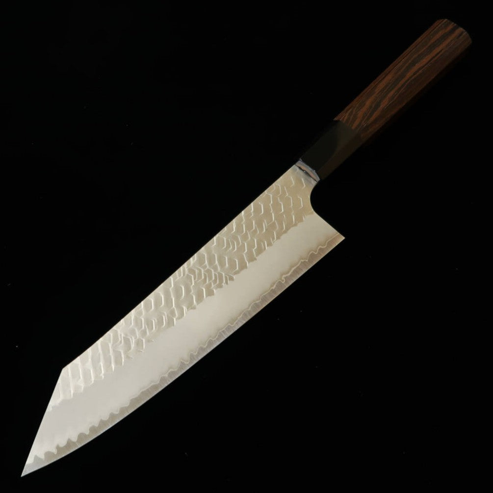 二唐刃物鍛造所 NIGARA SG2 磨き槌目 切付牛刀 ウェンジ八角柄 (210mm)