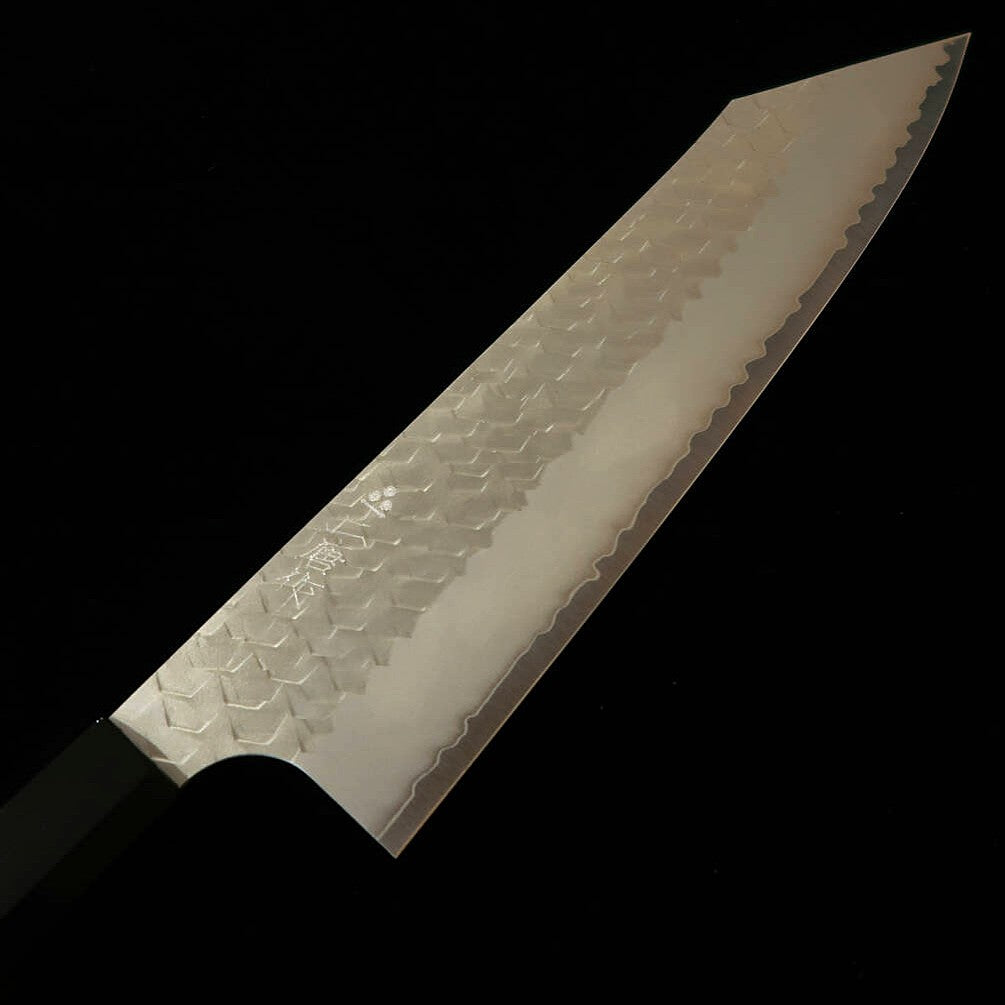 二唐刃物鍛造所 NIGARA SG2 磨き槌目 切付牛刀 ウェンジ八角柄 (210mm)