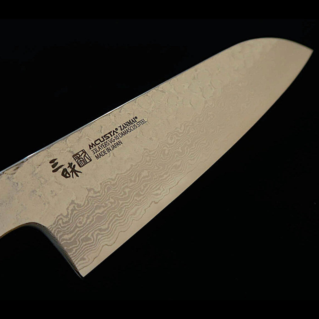 【新定番】三昧MCUSTA ZANMAI シュプリーム3 鎚目 三徳 黒（180mm）