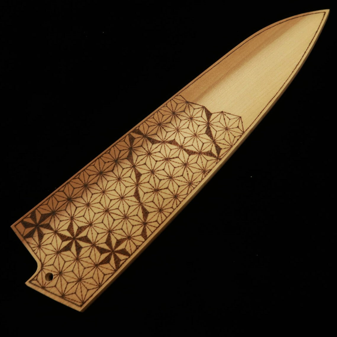 SUISIN Gyuto, Wine Handle, Magnolia Sheath -Asanoha- (Hemp Leaf Pattern) (210mm)