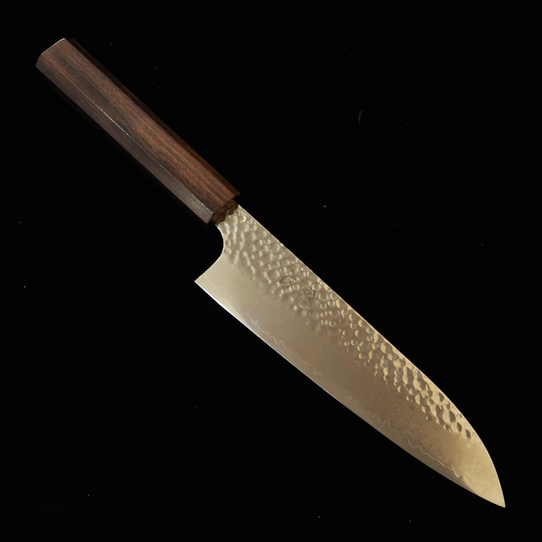 初心HATSUKOKORO 鷹 三徳 VG10 鎚目 ダマスカス 黒檀一体型（170mm）