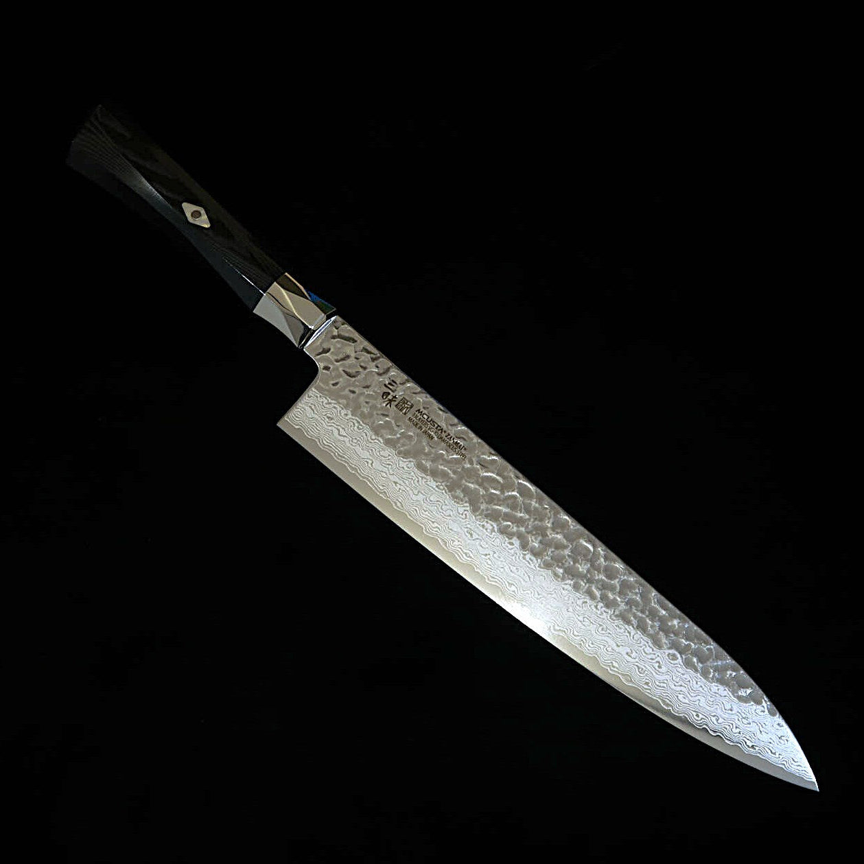 [New Classic] ZANMAI MCUSTA Supreme 3 Hammered Gyuto, Black (180-240mm)