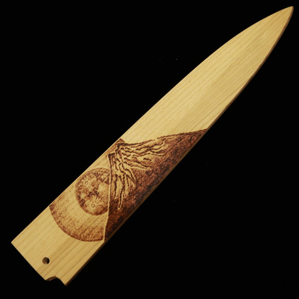 SUISIN cuchillo yanagiba Shirogami nº 2 con funda de magnolia -Monte Fuji- (240 mm)