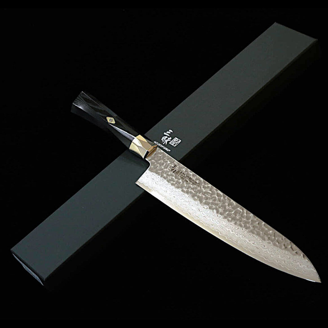 【新定番】三昧MCUSTA ZANMAI シュプリーム3 鎚目 牛刀 黒（180-240mm）