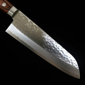 Santoku MIURA V1 D.P Gold Acabado martillado Mango de caoba (170 mm)