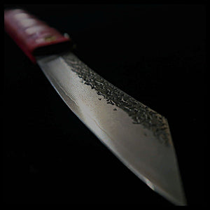 Higonokami (HIGONOKAMI) [HALL HAUS Collaboration] VG10 Hammered Finish 16-Layer Damascus Steel Reinforced Plywood Handle (70mm)
