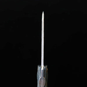 Higonokami (HIGONOKAMI) [HALL HAUS Collaboration] VG10 Hammered Finish 16-Layer Damascus Steel Reinforced Plywood Handle (70mm)