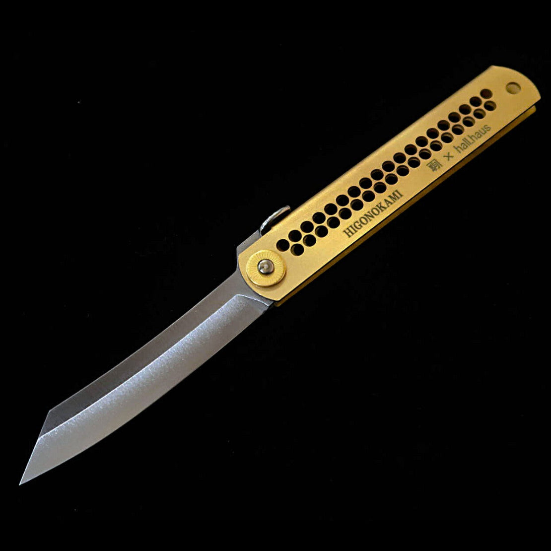 肥後守HIGONOKAMI 【HALL HAUS コラボ】 VG10 真鍮柄（70mm）