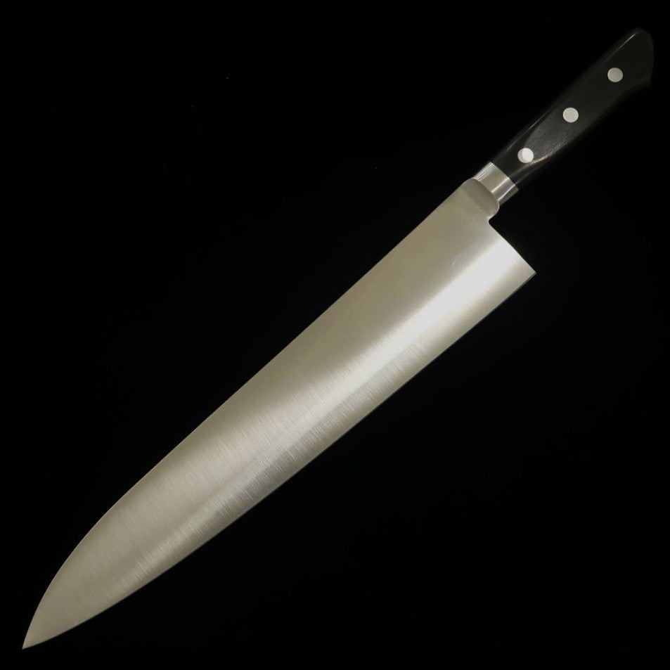 MIURA Miura gyuto acero al carbono japonés, mango de laminado negro (210‑360 mm)