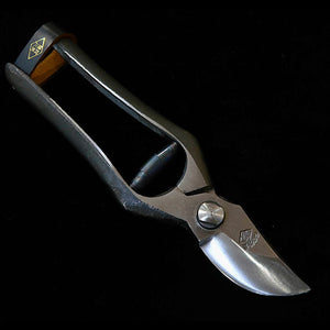 Sécateur Abukumagawa type B, bride cuir, acier Shirogami (180/200 mm)