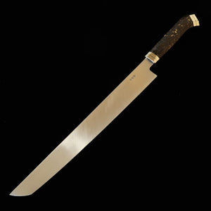 Miura佩 MIURA Obidama Sakimaru Yanagiba VG10, acabado espejo, mango de fibra de carbono (300 mm)