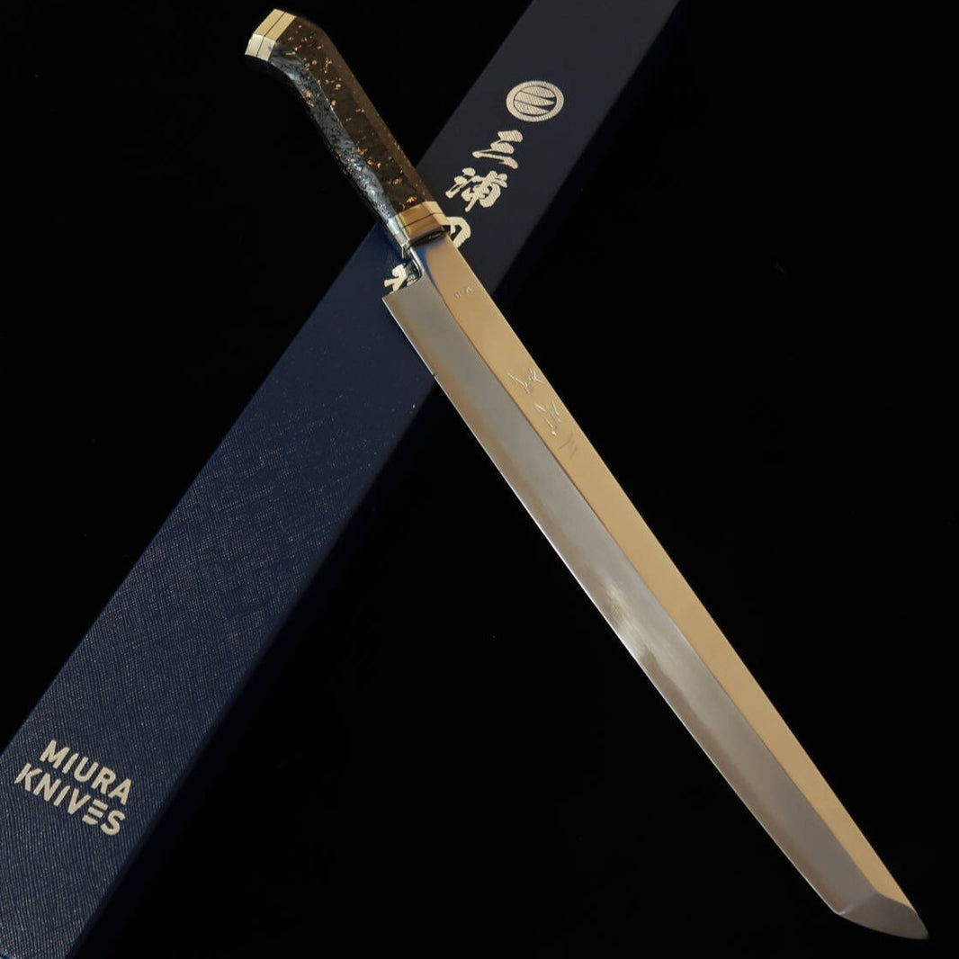 Miura Obidama Sashimi VG10 Mirror Finish Carbon Fiber Handle (300mm)