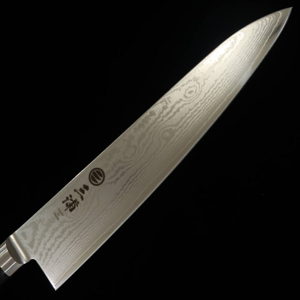 Miura 三浦 gyuto VG10 damasco de 33 capas, mango laminado negro (210 mm)