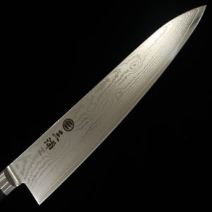 Miura 三浦 gyuto VG10 damasco de 33 capas, mango laminado negro (210 mm)