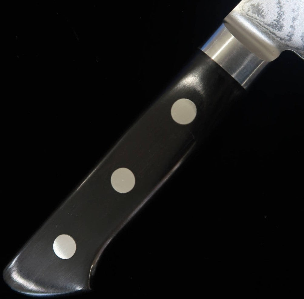 Miura 三浦 gyuto VG10 damasco de 33 capas, mango laminado negro (210 mm)