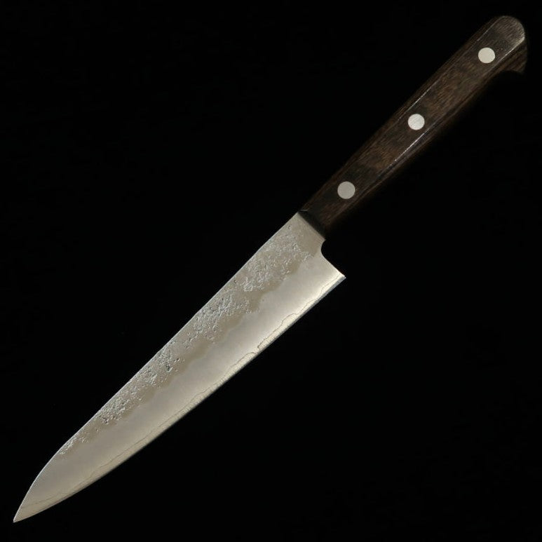 MIURA Petty papier argent n°3 finition Nashiji sans garde manche en contreplaqué brun foncé (135 mm)