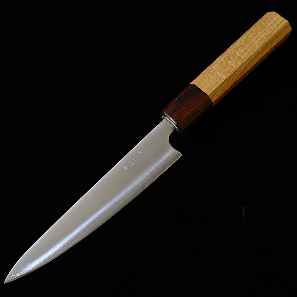Couteau d'office MIURA, acier Aogami Super, finition polie (Migaki), manche octogonal en bois de Keyaki (Zelkova), 135 mm