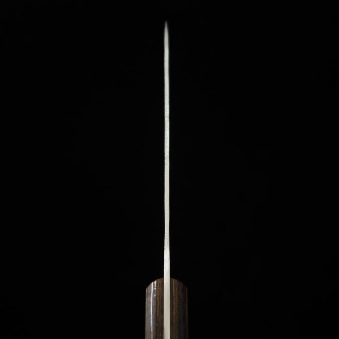 MIURA Petty papier argent n°3 finition Nashiji sans garde manche en contreplaqué brun foncé (135 mm)