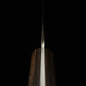 MIURA Petty papier argent n°3 finition Nashiji sans garde manche en contreplaqué brun foncé (135 mm)