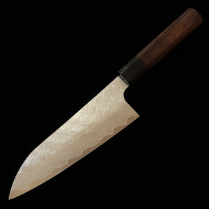 NIGARA Forging Works santoku SG STRIX, Damasco martelado, cabo em pau-rosa (165 mm)