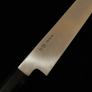 MIURA Obidama – Yanagiba kiritsuke pour gaucher, acier Gin-3, finition bois brut, manche en ébène avec bague argent (270 mm)