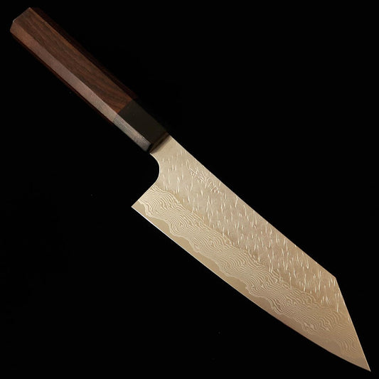 Bunka NIGARA SPG STRIX Damasco martillado, mango de palisandro violeta (180mm)