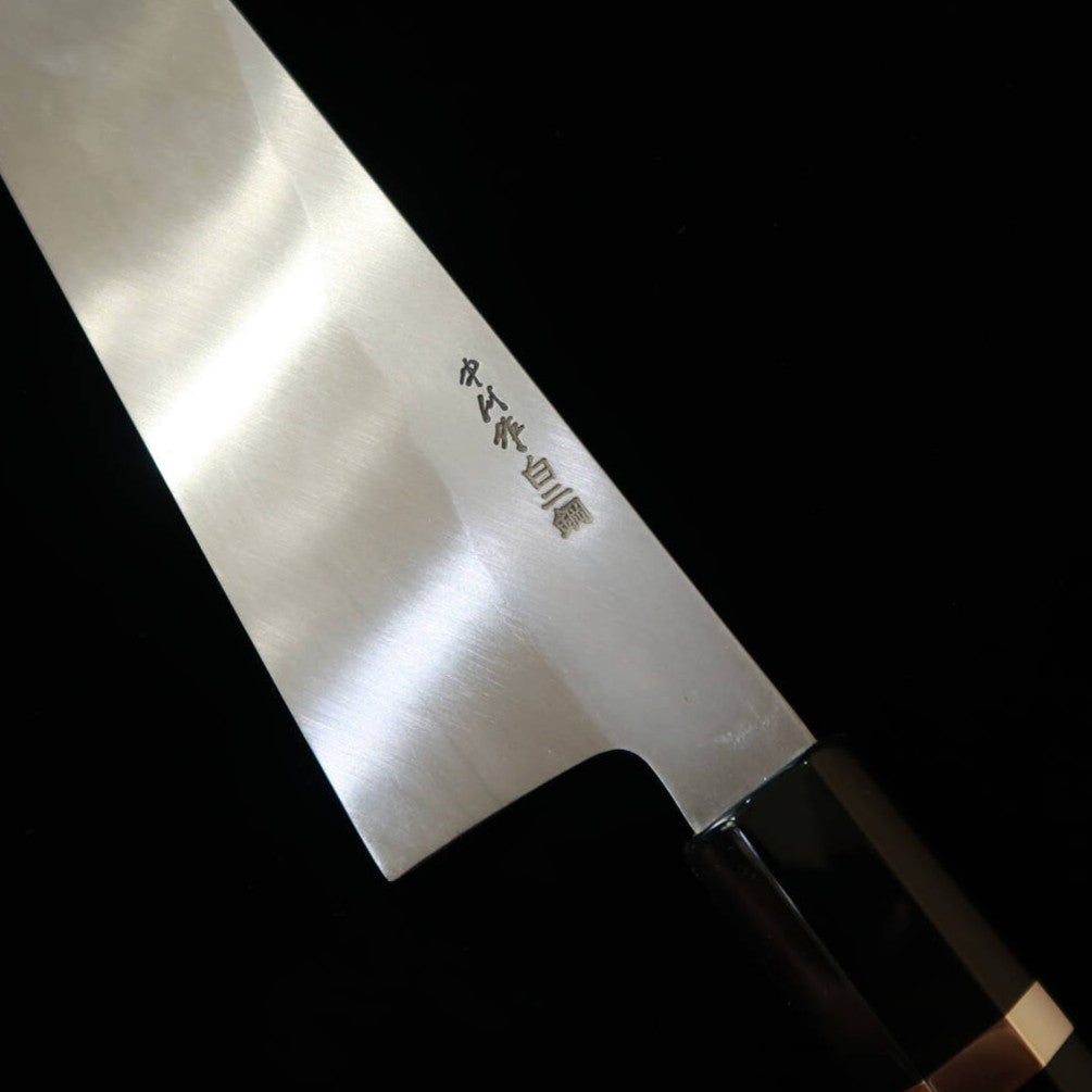 Miura Obidama Gyuto Simple Tranchant Shirogami No.2 Bokashi, Manche Custom - Violet (210/240 mm)