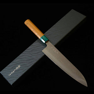 STYLE-K Makoto Kurosaki - Kodama - gyuto VG10W damasco, mango de olmo japonés (keyaki) (210 mm)