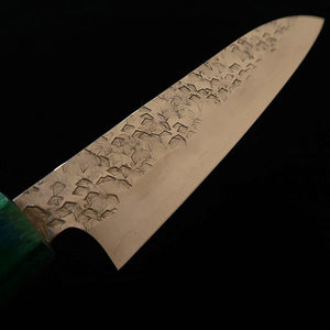 STYLE-K 黒崎真 緑月Samidorizuki ペティ SG STRIX 鎚目 黒檀八角柄（135mm）