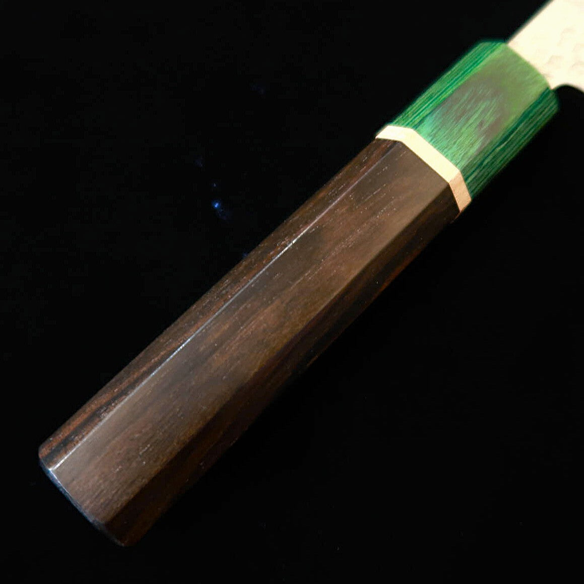 STYLE-K 黒崎真 ペティ 緑月Samidorizuki SGSTRIX 鎚目 黒檀八角柄（135mm）