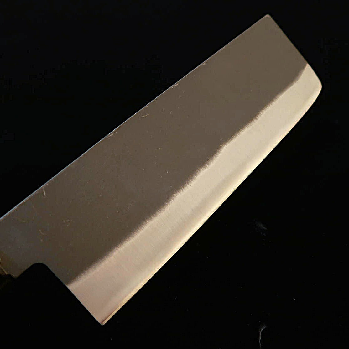 MIURA Nakiri White Steel No.2, Kurouchi Finish with Octagonal Magnolia Handle (165mm)