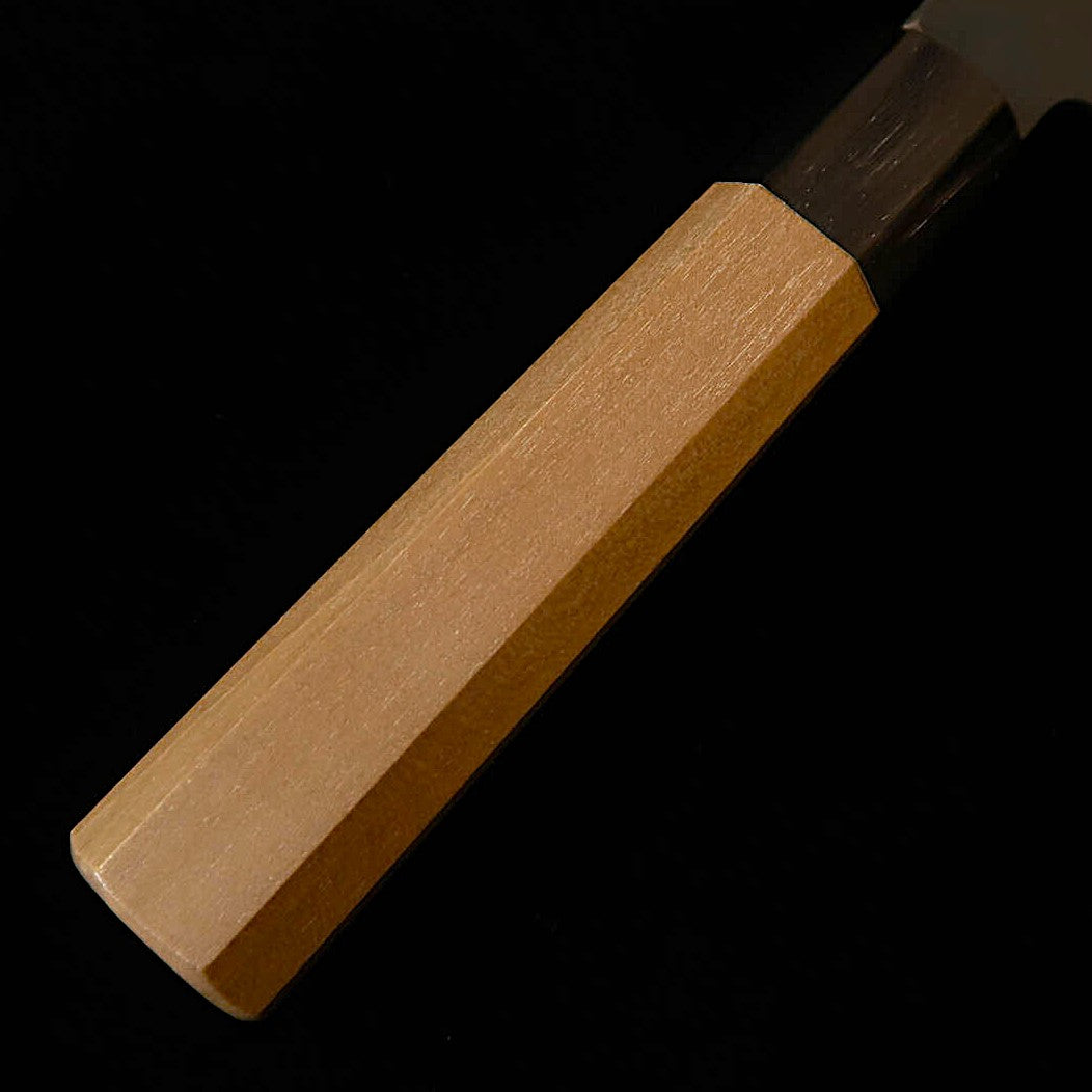 MIURA Nakiri White Steel No.2, Kurouchi Finish with Octagonal Magnolia Handle (165mm)